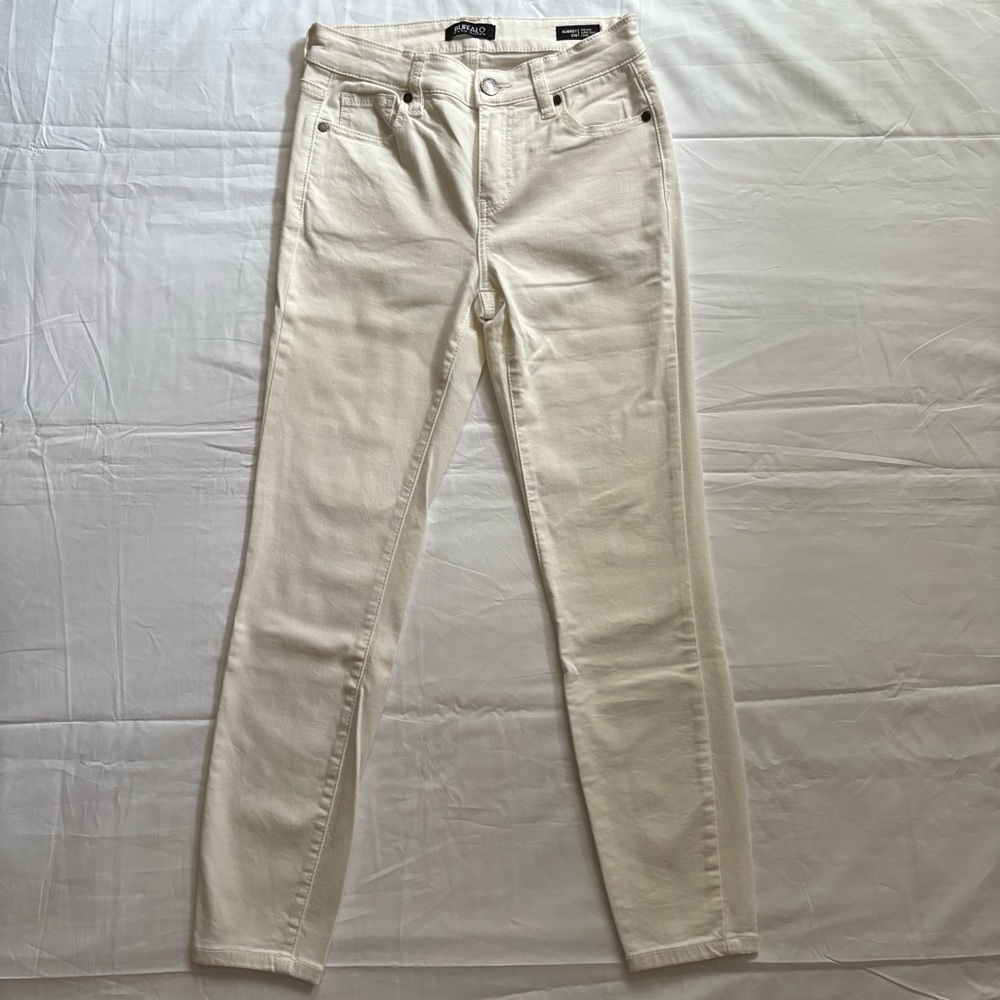 Buffalo David Bitton Cream Skinny Jeans